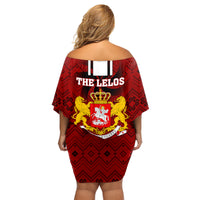Georgia Rugby Family Matching Off Shoulder Short Dress and Hawaiian Shirt The Lelos Go 2023 World Cup - Wonder Print Shop