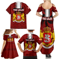 Georgia Rugby Family Matching Summer Maxi Dress and Hawaiian Shirt The Lelos Go 2023 World Cup - Wonder Print Shop