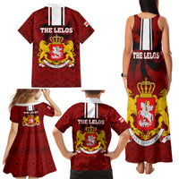 Georgia Rugby Family Matching Tank Maxi Dress and Hawaiian Shirt The Lelos Go 2023 World Cup - Wonder Print Shop