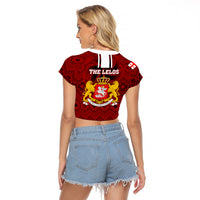 Georgia Rugby Raglan Cropped T Shirt The Lelos Go 2023 World Cup - Wonder Print Shop