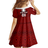 Custom Georgia Rugby Family Matching Off Shoulder Long Sleeve Dress and Hawaiian Shirt The Lelos Go 2023 World Cup - Wonder Print Shop