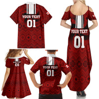 Custom Georgia Rugby Family Matching Summer Maxi Dress and Hawaiian Shirt The Lelos Go 2023 World Cup - Wonder Print Shop