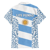 Argentina Rugby Family Matching Off Shoulder Short Dress and Hawaiian Shirt Los Pumas Go 2023 World Cup - Wonder Print Shop
