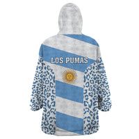 Argentina Rugby Wearable Blanket Hoodie Los Pumas Go 2023 World Cup - Wonder Print Shop
