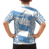 Custom Argentina Rugby Family Matching Long Sleeve Bodycon Dress and Hawaiian Shirt Los Pumas Go 2023 World Cup - Wonder Print Shop