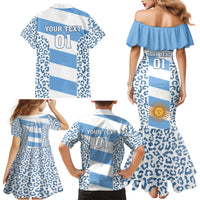 Custom Argentina Rugby Family Matching Mermaid Dress and Hawaiian Shirt Los Pumas Go 2023 World Cup - Wonder Print Shop