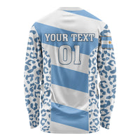 Custom Argentina Rugby Long Sleeve Shirt Los Pumas Go 2023 World Cup - Wonder Print Shop