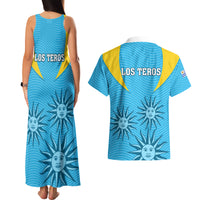 Uruguay Rugby Couples Matching Tank Maxi Dress and Hawaiian Shirt Los Teros Go 2023 World Cup - Wonder Print Shop