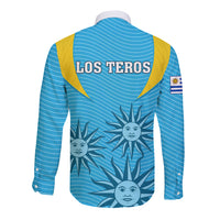 Uruguay Rugby Long Sleeve Button Shirt Los Teros Go 2023 World Cup - Wonder Print Shop