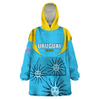 Uruguay Rugby Wearable Blanket Hoodie Los Teros Go 2023 World Cup - Wonder Print Shop