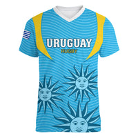 Uruguay Rugby Women V Neck T Shirt Los Teros Go 2023 World Cup - Wonder Print Shop