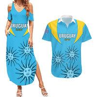 Custom Uruguay Rugby Couples Matching Summer Maxi Dress and Hawaiian Shirt Los Teros Go 2023 World Cup - Wonder Print Shop