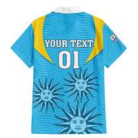 Custom Uruguay Rugby Family Matching Mermaid Dress and Hawaiian Shirt Los Teros Go 2023 World Cup - Wonder Print Shop