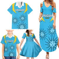 Custom Uruguay Rugby Family Matching Summer Maxi Dress and Hawaiian Shirt Los Teros Go 2023 World Cup - Wonder Print Shop