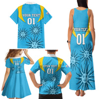 Custom Uruguay Rugby Family Matching Tank Maxi Dress and Hawaiian Shirt Los Teros Go 2023 World Cup - Wonder Print Shop
