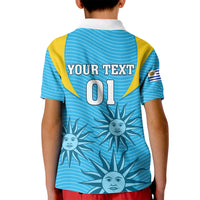 Custom Uruguay Rugby Kid Polo Shirt Los Teros Go 2023 World Cup - Wonder Print Shop