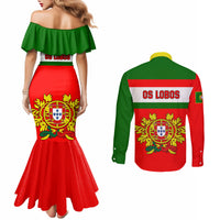 portugal-rugby-couples-matching-mermaid-dress-and-long-sleeve-button-shirts-os-lobos-go-2023-world-cup