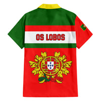 Portugal Rugby Family Matching Long Sleeve Bodycon Dress and Hawaiian Shirt Os Lobos Go 2023 World Cup - Wonder Print Shop
