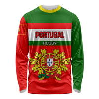 Custom Portugal Rugby Long Sleeve Shirt Os Lobos Go 2023 World Cup - Wonder Print Shop