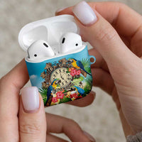 It's 5 o'clock Somewhere AirPods Case Hawaiian Tropical Parrots - Wonder Print Shop