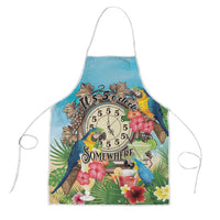 It's 5 o'clock Somewhere Apron Hawaiian Tropical Parrots - Wonder Print Shop