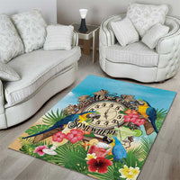 It's 5 o'clock Somewhere Area Rug Hawaiian Tropical Parrots - Wonder Print Shop