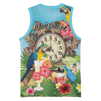 Personalized It's 5 o'clock Somewhere Basketball Jersey Hawaiian Tropical Parrots - Wonder Print Shop
