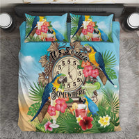 It's 5 o'clock Somewhere Bedding Set Hawaiian Tropical Parrots - Wonder Print Shop