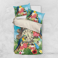 It's 5 o'clock Somewhere Bedding Set Hawaiian Tropical Parrots - Wonder Print Shop