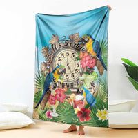 It's 5 o'clock Somewhere Blanket Hawaiian Tropical Parrots - Wonder Print Shop