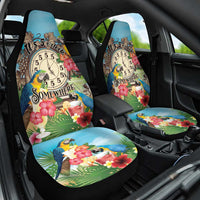 It's 5 o'clock Somewhere Car Seat Cover Hawaiian Tropical Parrots - Wonder Print Shop