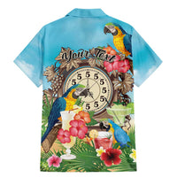 Personalized It's 5 o'clock Somewhere Family Matching Mermaid Dress and Hawaiian Shirt Hawaiian Tropical Parrots - Wonder Print Shop