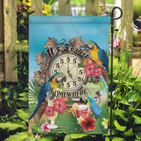 It's 5 o'clock Somewhere Garden Flag Hawaiian Tropical Parrots - Wonder Print Shop
