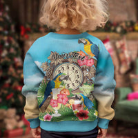 It's 5 o'clock Somewhere Kid Ugly Christmas Sweater Hawaiian Tropical Parrots - Wonder Print Shop