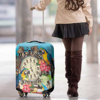 It's 5 o'clock Somewhere Luggage Cover Hawaiian Tropical Parrots - Wonder Print Shop