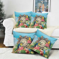 It's 5 o'clock Somewhere Pillow Cover Hawaiian Tropical Parrots - Wonder Print Shop