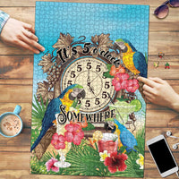 It's 5 o'clock Somewhere Puzzle Hawaiian Tropical Parrots - Wonder Print Shop