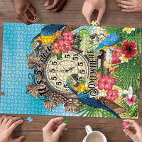 It's 5 o'clock Somewhere Puzzle Hawaiian Tropical Parrots - Wonder Print Shop