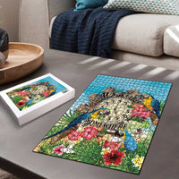 It's 5 o'clock Somewhere Puzzle Hawaiian Tropical Parrots - Wonder Print Shop