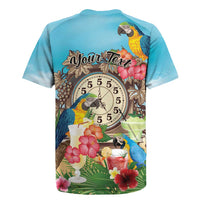 Personalized It's 5 o'clock Somewhere Rugby Jersey Hawaiian Tropical Parrots - Wonder Print Shop