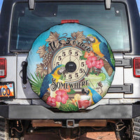 It's 5 o'clock Somewhere Spare Tire Cover Hawaiian Tropical Parrots - Wonder Print Shop