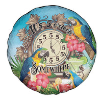 It's 5 o'clock Somewhere Spare Tire Cover Hawaiian Tropical Parrots - Wonder Print Shop