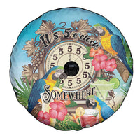 It's 5 o'clock Somewhere Spare Tire Cover Hawaiian Tropical Parrots - Wonder Print Shop