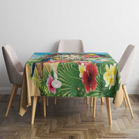 It's 5 o'clock Somewhere Tablecloth Hawaiian Tropical Parrots - Wonder Print Shop