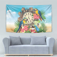 It's 5 o'clock Somewhere Tapestry Hawaiian Tropical Parrots - Wonder Print Shop