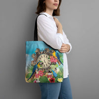It's 5 o'clock Somewhere Tote Bag Hawaiian Tropical Parrots - Wonder Print Shop