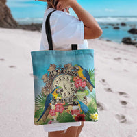 It's 5 o'clock Somewhere Tote Bag Hawaiian Tropical Parrots - Wonder Print Shop
