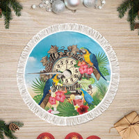 It's 5 o'clock Somewhere Tree Skirt Hawaiian Tropical Parrots - Wonder Print Shop
