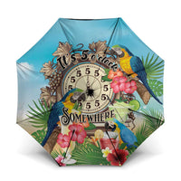 It's 5 o'clock Somewhere Umbrella Hawaiian Tropical Parrots - Wonder Print Shop