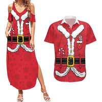 Personalized Santa Costume Couples Matching Summer Maxi Dress and Hawaiian Shirt Funny Christmas - Wonder Print Shop